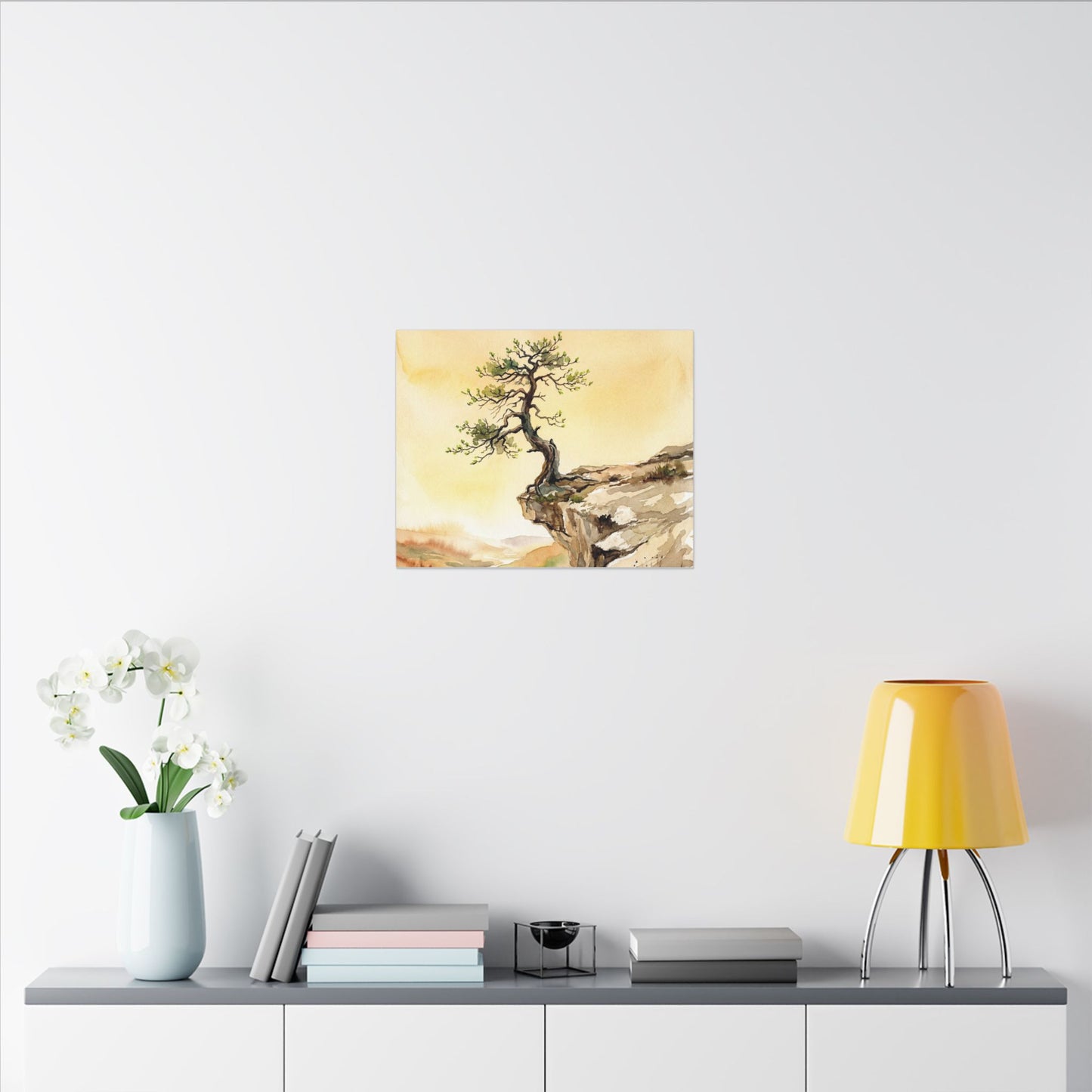 Golden Hour Pine Tree Canvas Art - Japandi Fukinsei