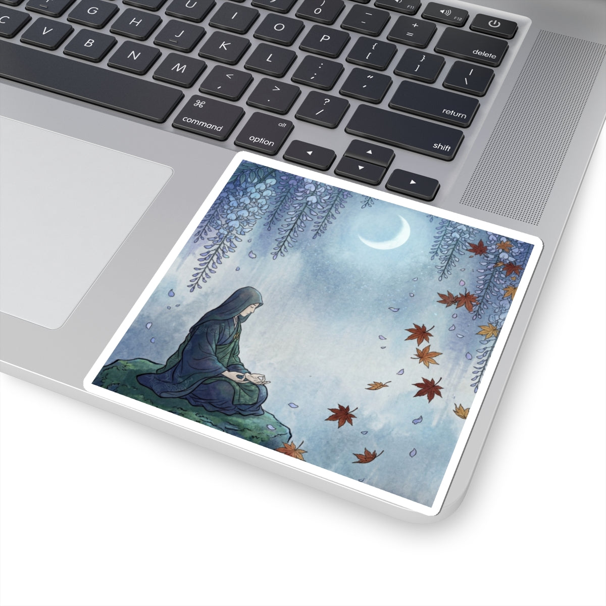 Wisteria Autumn Sticker | Zen Calm Design Art Print