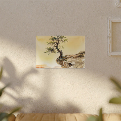 Golden Hour Pine Tree Canvas Art - Japandi Fukinsei