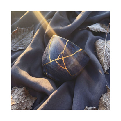 Winter Silk Drape Gold Repair Canvas Art | Artful Decor