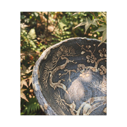 Ceramic Bowl Canvas Art | Summer Japandi Japanese Pattern Art