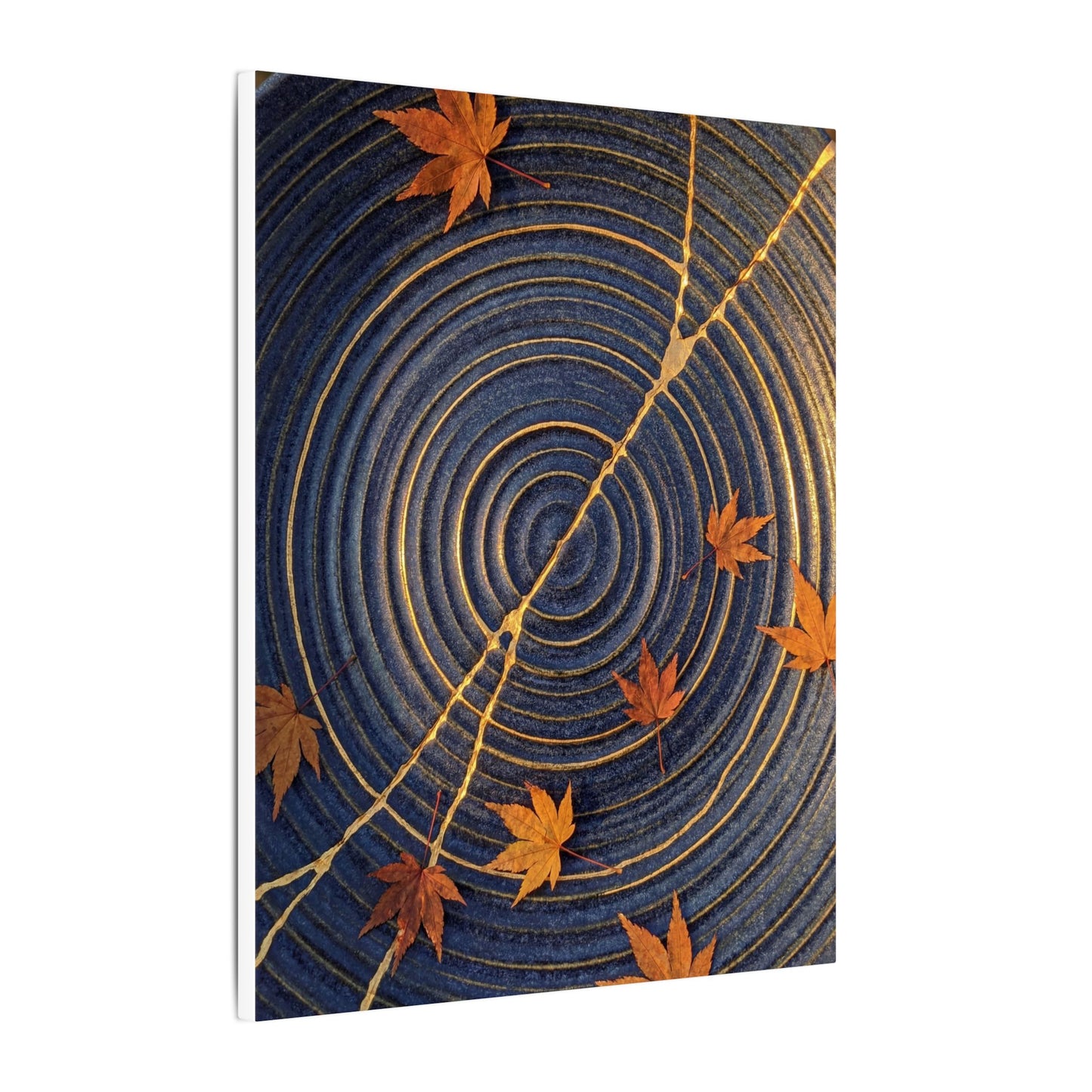 Water Ripple Gold Repair Canvas Art | Healing Kintsugi Art