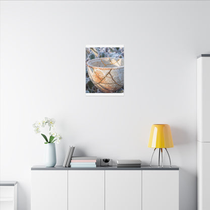 Resilient Ceramic Bowl Canvas Art - Gold Vein Kintsugi