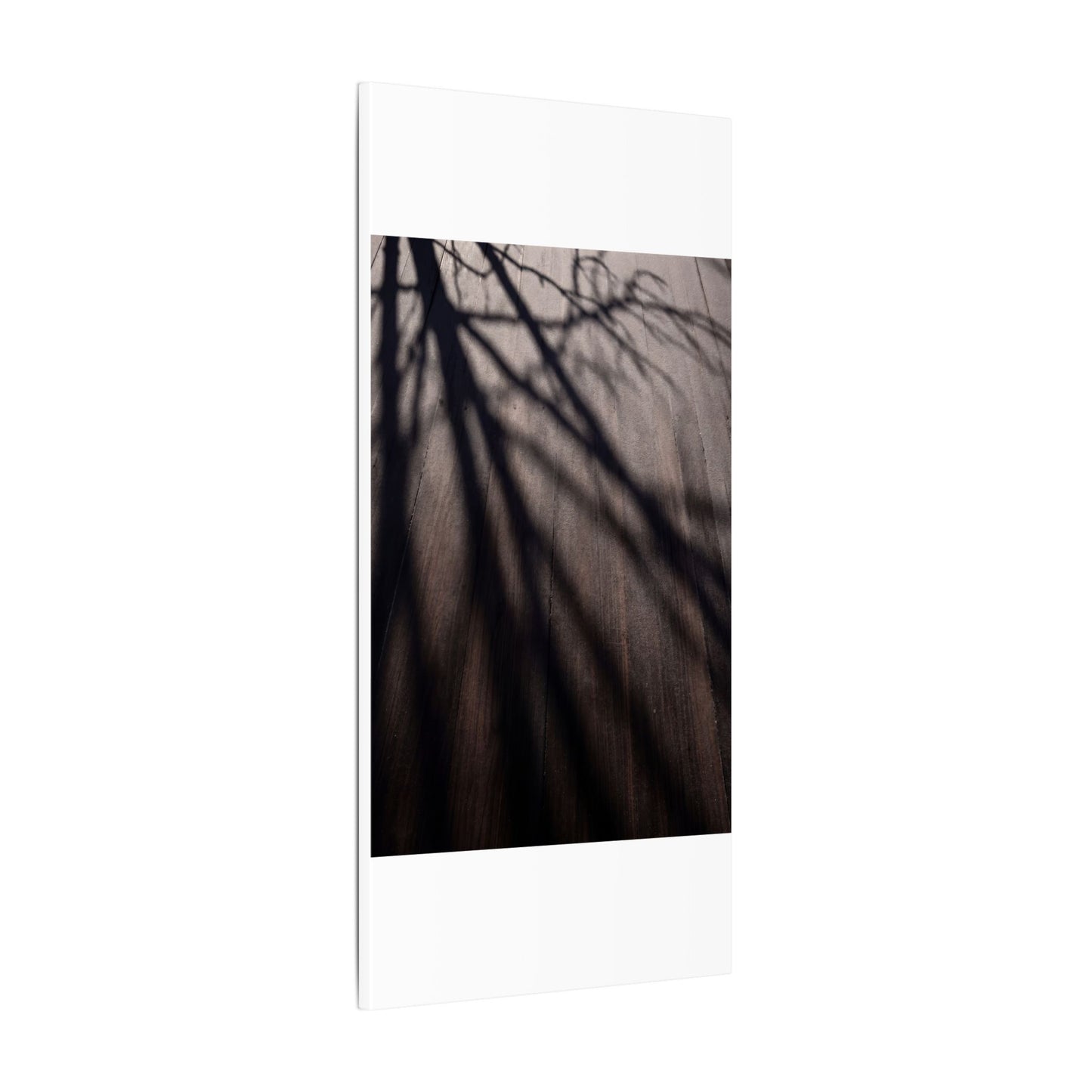 Dark Japandi Shadow Play in Dawn | Moody Minimal Canvas Art