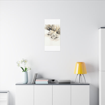 Paper Fold Watercolor Canvas Art | Warm Japandi Art