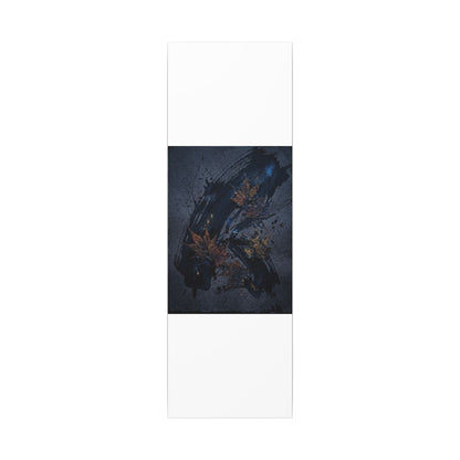 Sophisticated Ink Brushstroke Canvas Art - Dark Texture Dark Japandi