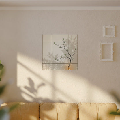 Shoji Screen Spring Canvas Art | Japandi Cozy Design