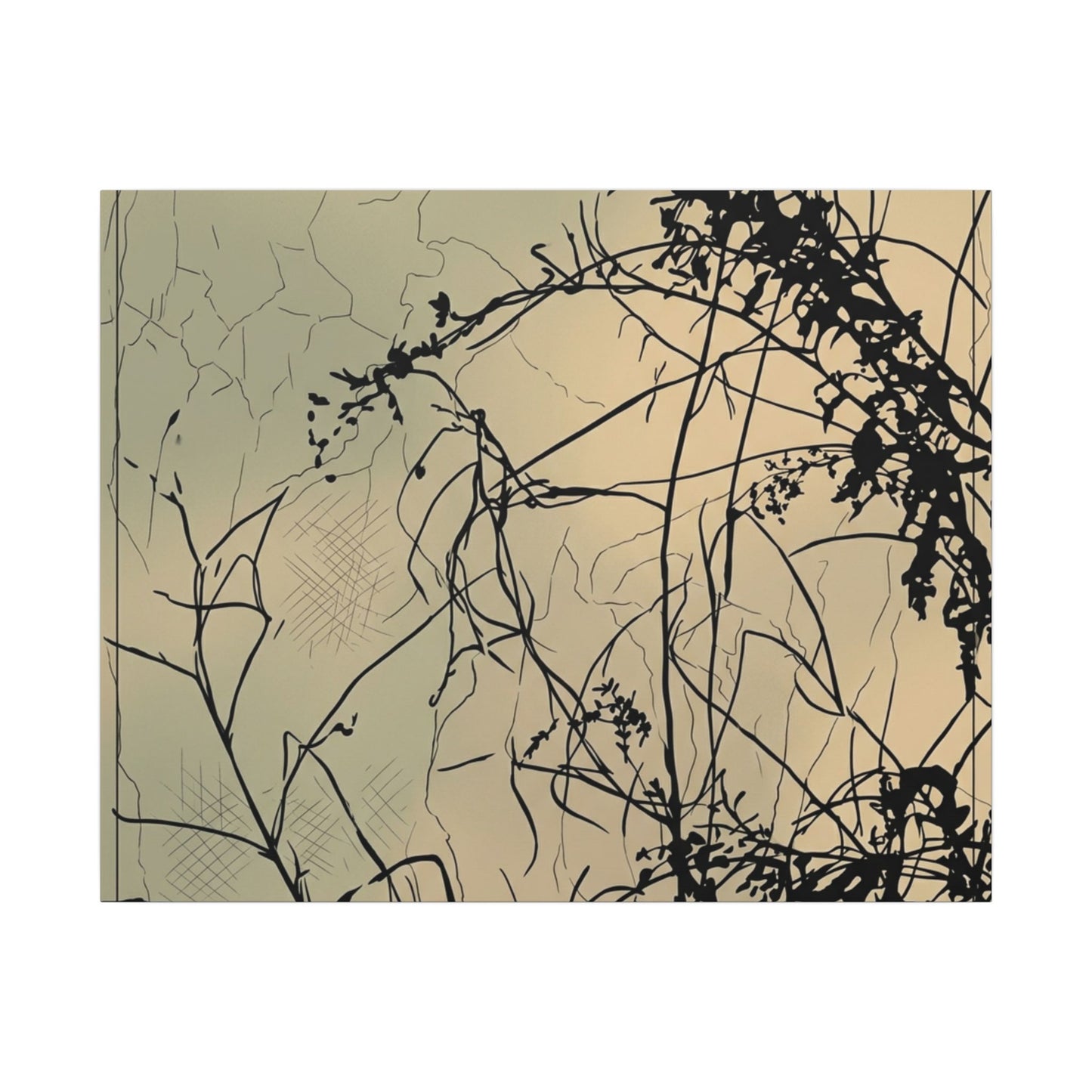Golden Hour Shadow Play Canvas Art - Japandi Mono No Aware