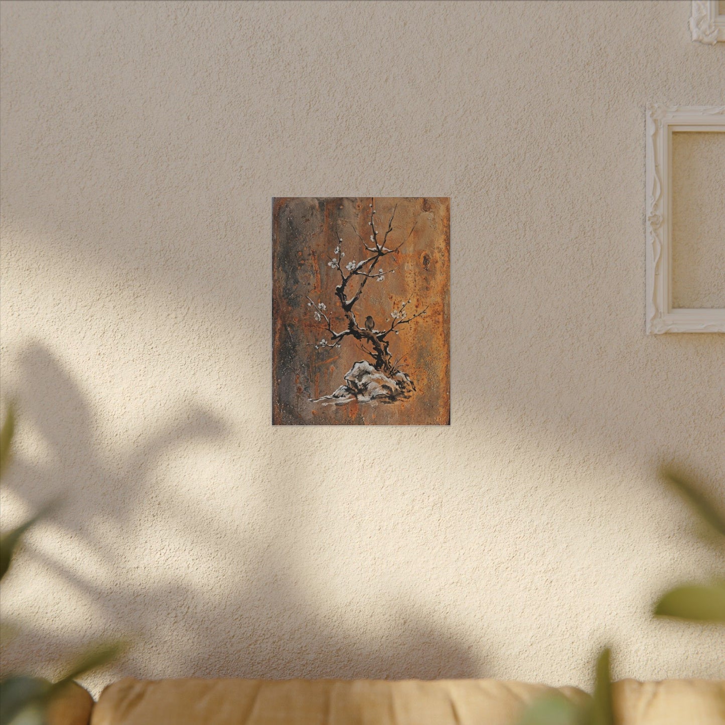 Datsuzoku Rust Patina Canvas Art - Zen Sumi E