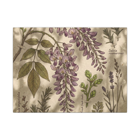 Wisteria Spring Canvas Art | Cottagecore Cozy Design