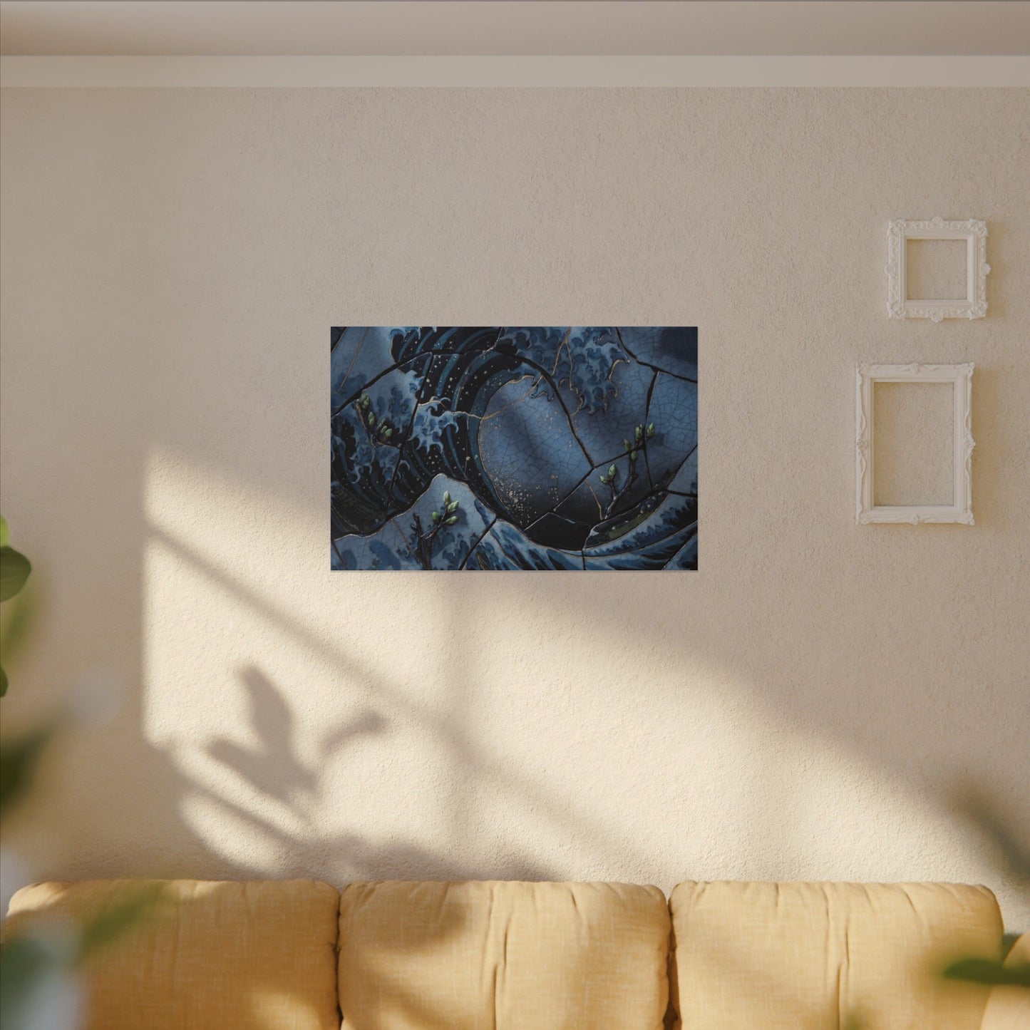 Ocean Wave Spring Canvas Art | Kintsugi Artful Design