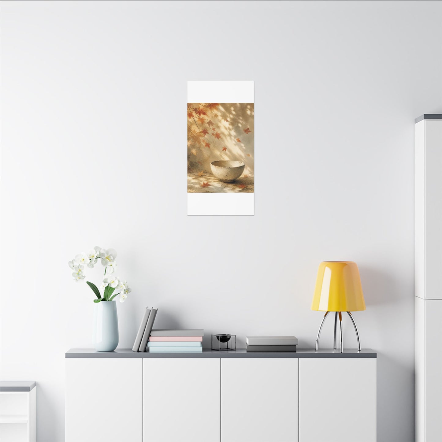 Japandi Ceramic Bowl in Dappled | Watercolor Canvas Art