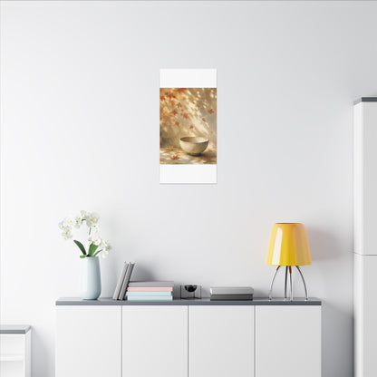 Japandi Ceramic Bowl in Dappled | Watercolor Canvas Art