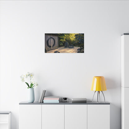 Rock Garden Enso Canvas Art | Tranquil Zen Art