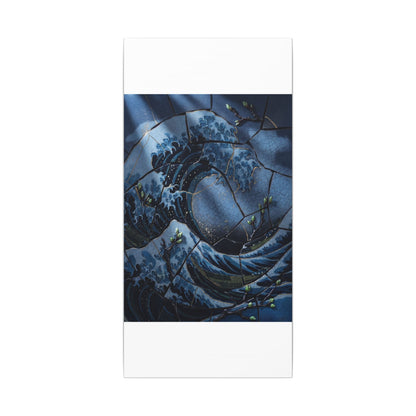 Ocean Wave Spring Canvas Art | Kintsugi Artful Design