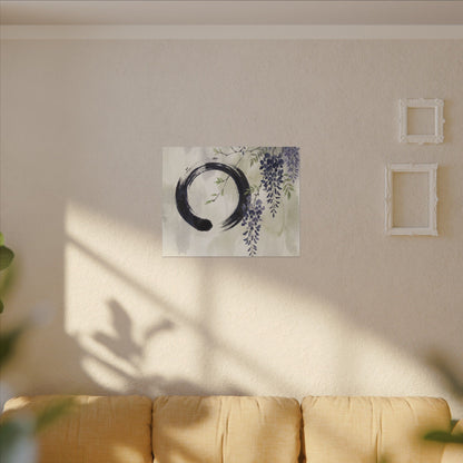Wisteria Enso Canvas Art | Serene Zen Art
