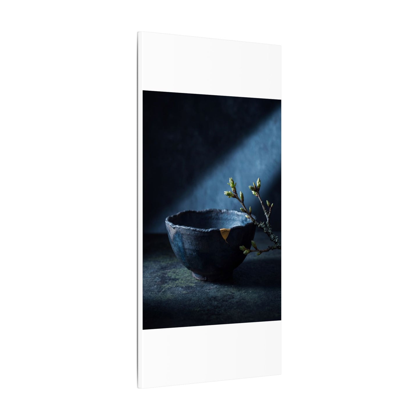 Sophisticated Ceramic Bowl Canvas Art - Shadow Zen Dark Japandi