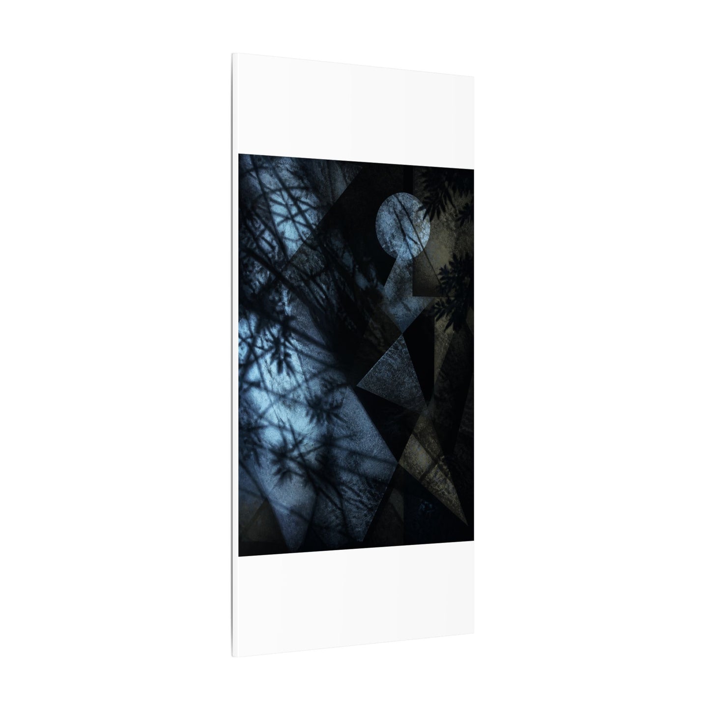 Shadow Play Winter Canvas Art | Dark Japandi Luxurious Design
