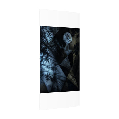 Shadow Play Winter Canvas Art | Dark Japandi Luxurious Design