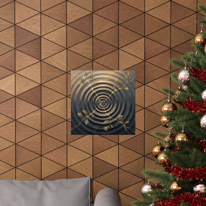 Kanso Water Ripple Wall Art Print - Kintsugi Gold Vein