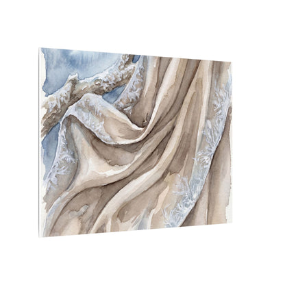 Silk Drape Winter Canvas Art | Japandi Cozy Design