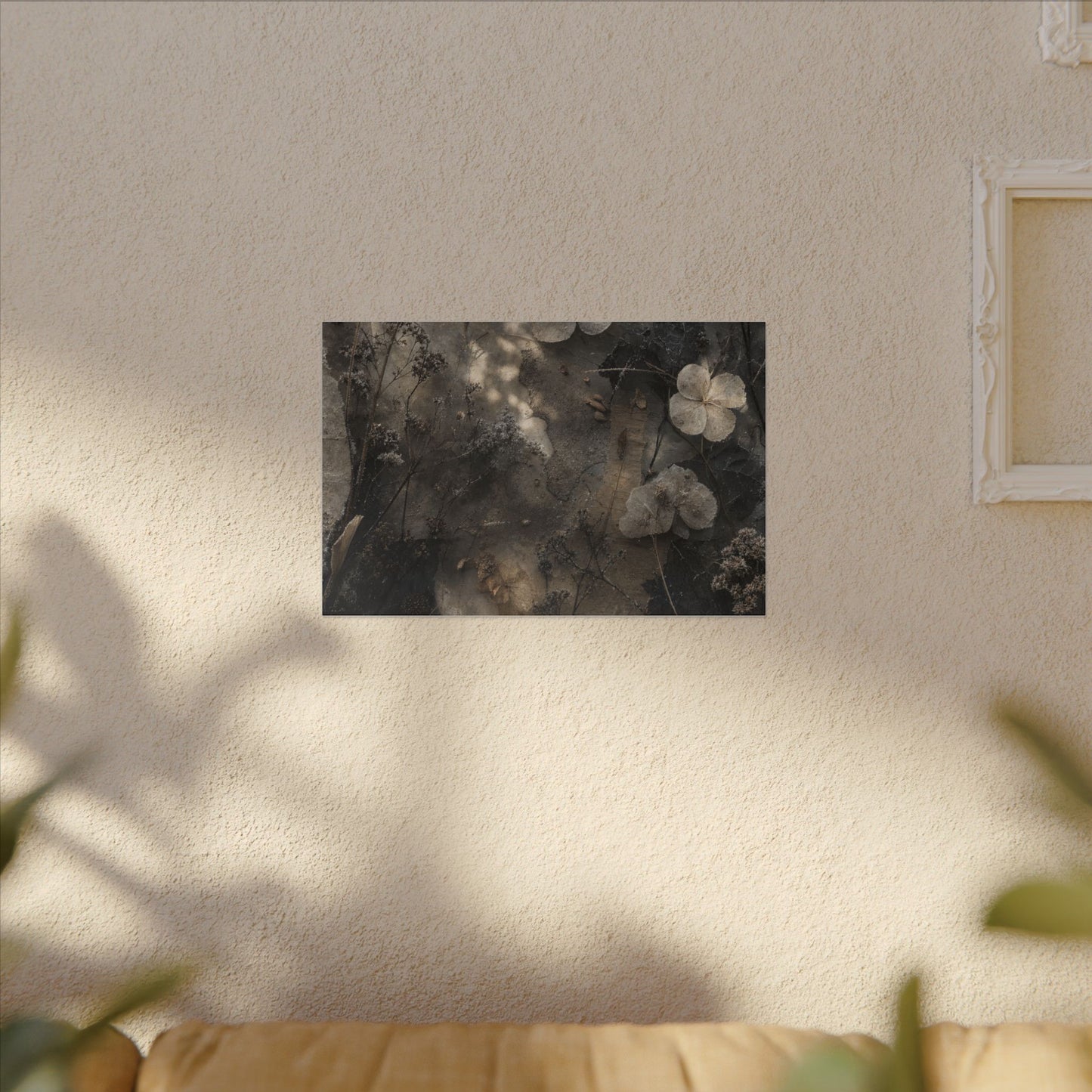 Winter Dried Flowers Texture Canvas Art | Elegant Decor