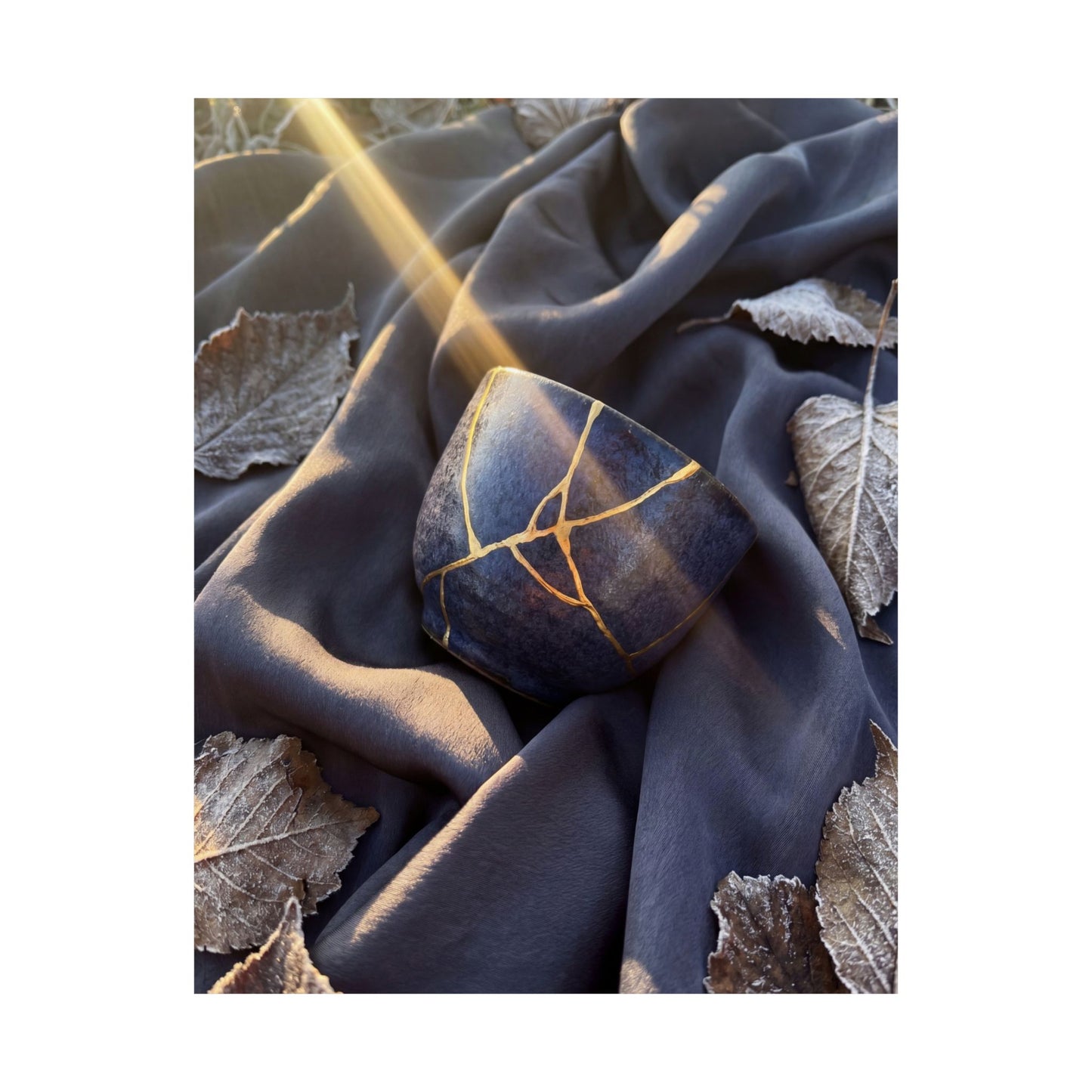 Resilient Silk Drape Wall Art Print - Gold Repair Kintsugi