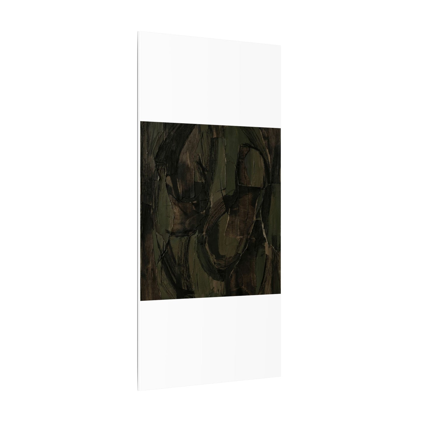 Mixed Media Dark Japandi Textured Canvas Art