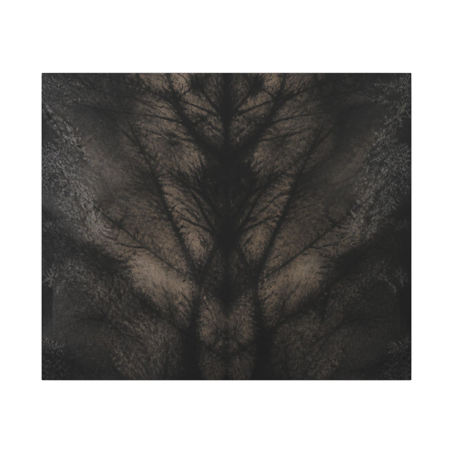 Seijaku Shadow Play Canvas Art - Dark Japandi Charcoal Ink