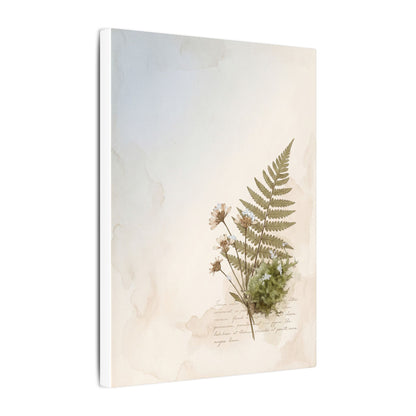 Winter Moss Close Up Herbarium Canvas Art | Enchanting Decor