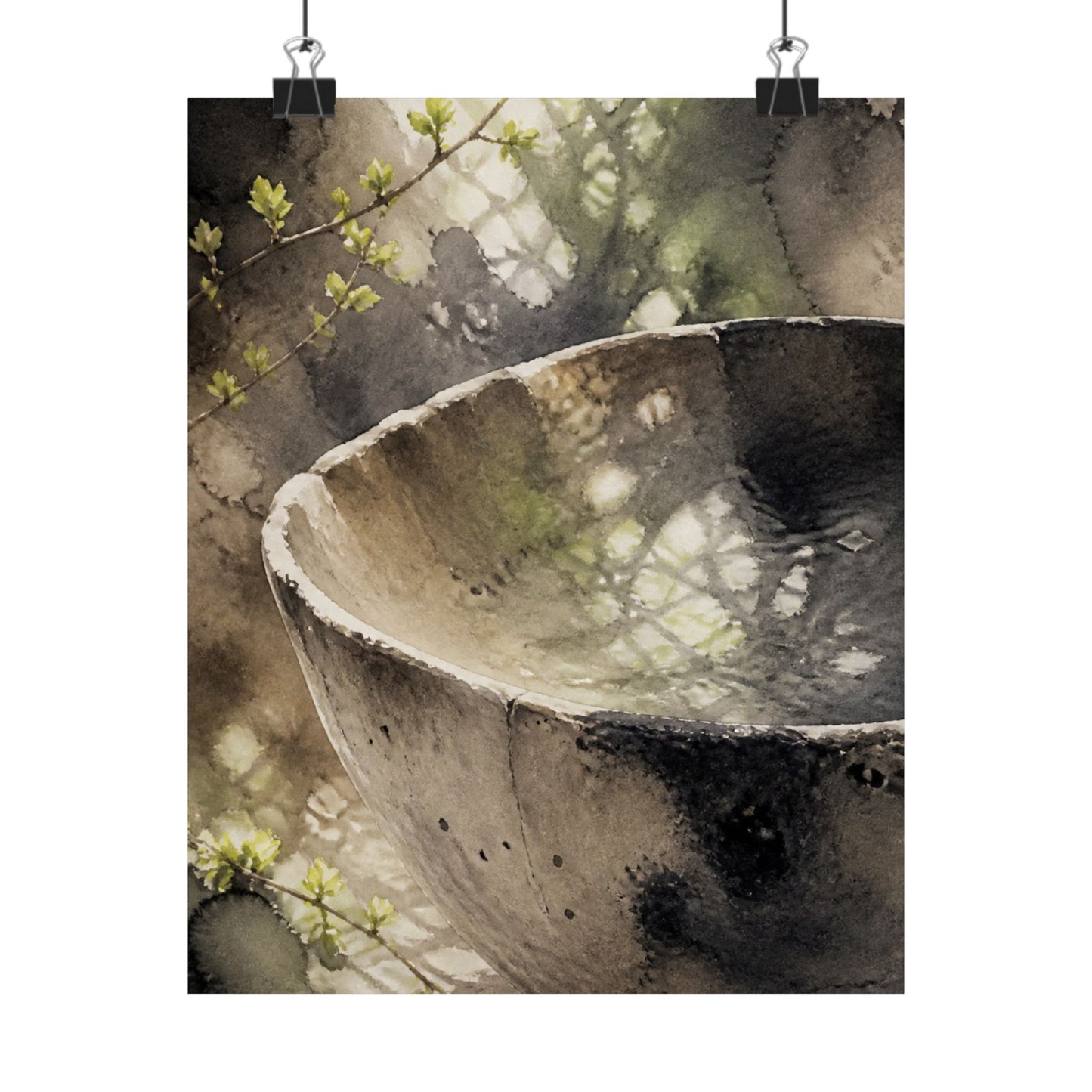 Ceramic Bowl Spring Wall Art Print | Japandi Cozy Design