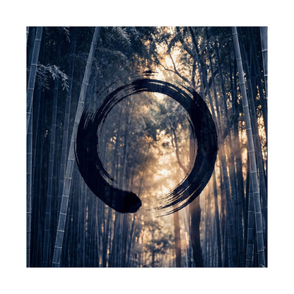 Golden Hour Bamboo Grove Wall Art Print - Zen Shibui