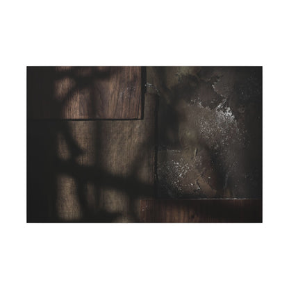 Dark Japandi Shadow Play in Candlelight | Dark Texture Canvas Art