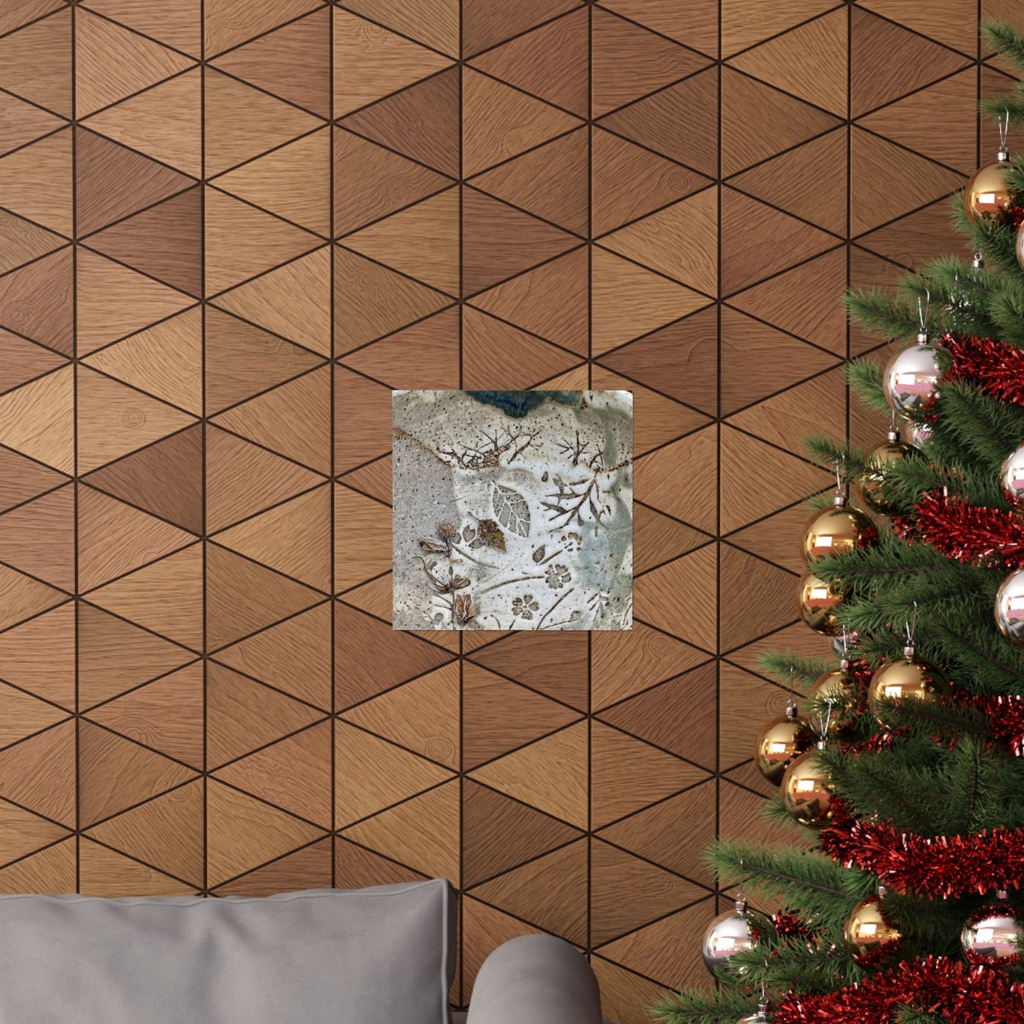 Winter Ceramic Bowl Japanese Pattern Wall Art Print | Earthy Decor