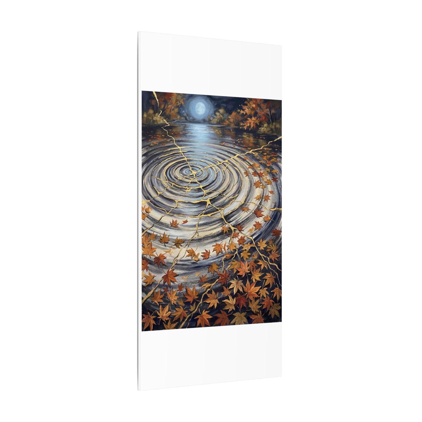 Moonlight Water Ripple Canvas Art - Kintsugi Fukinsei