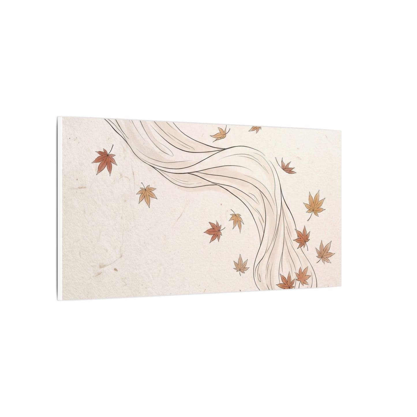 Japandi Silk Drape in Dawn | Minimal Line Canvas Art