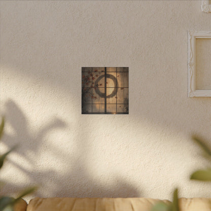 Shoji Screen Texture Canvas Art | Earthy Japandi Art