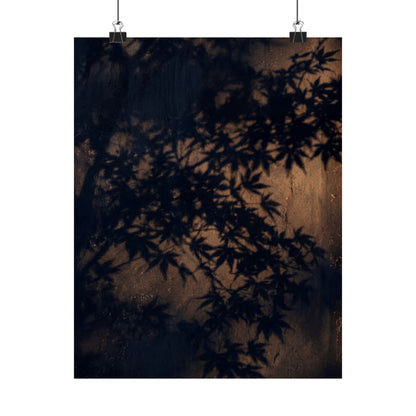 Shadow Play Shadow Zen Wall Art Print | Atmospheric Dark Japandi Art