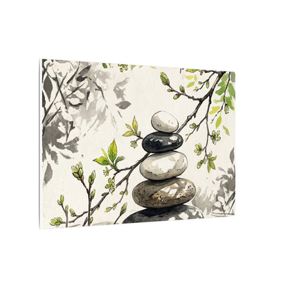 Spring River Stones Japanese Pattern Canvas Art | Elegant Decor