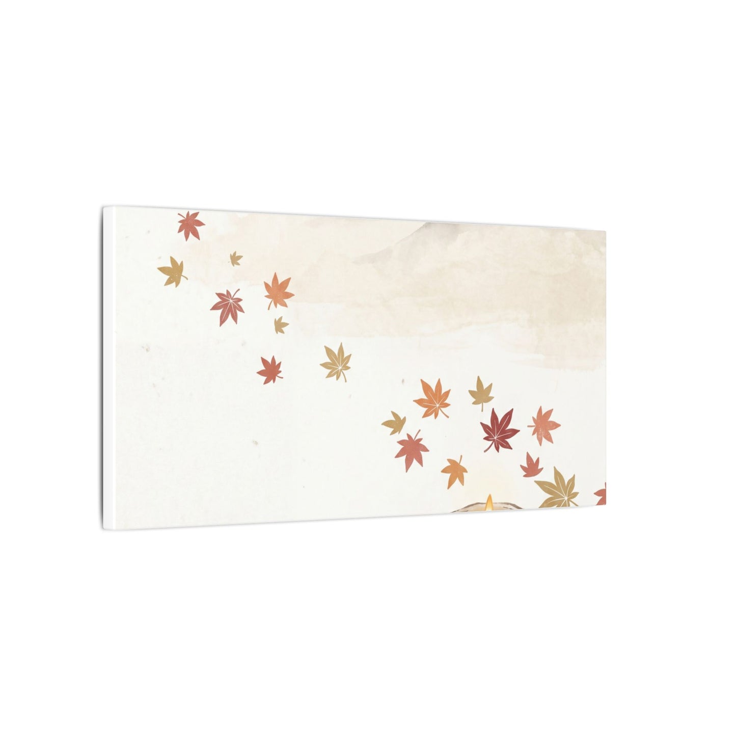 Earthy Mountain Mist Canvas Art - Japanese Pattern Japandi