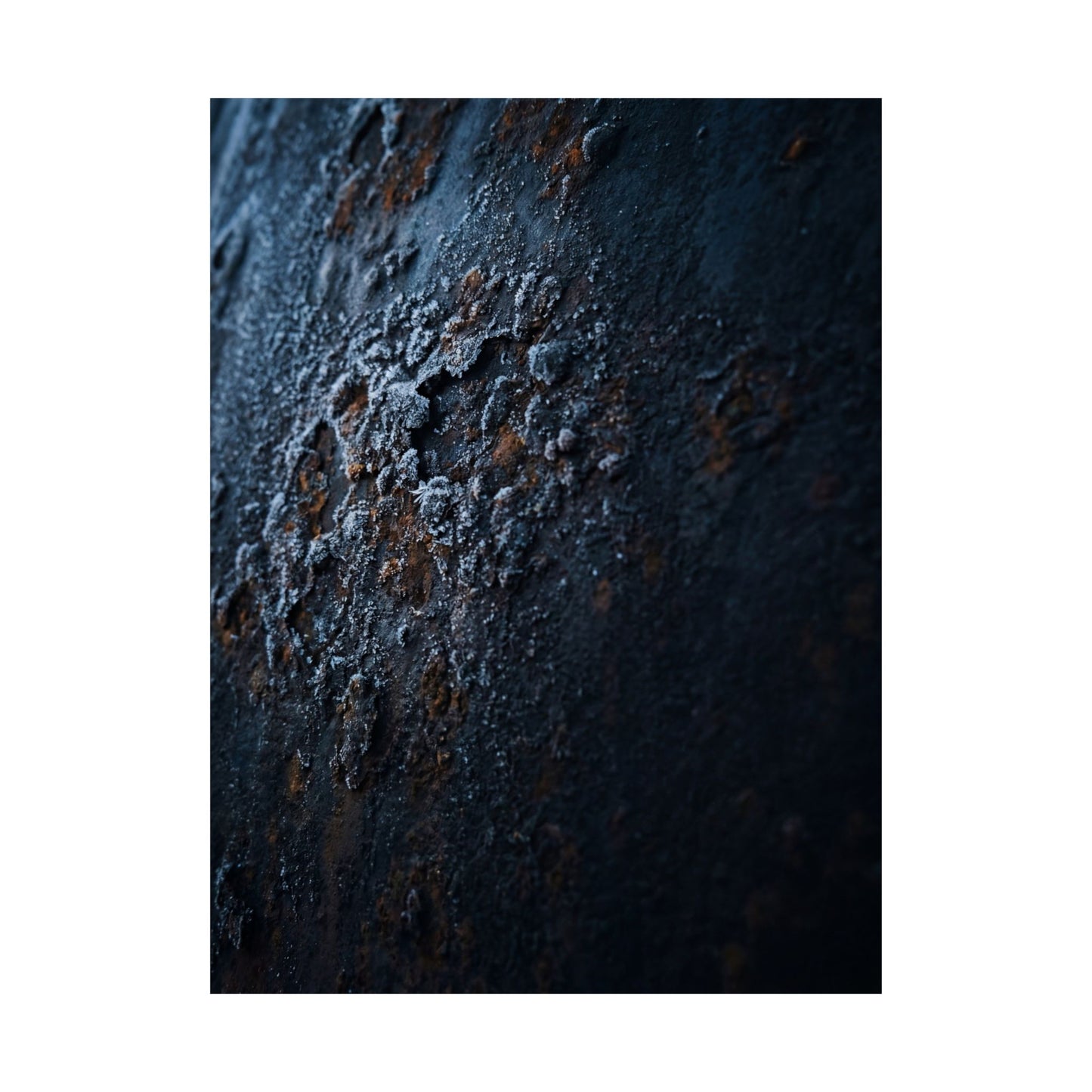 Rust Patina Wall Art Print | Winter Dark Japandi Shadow Zen Art
