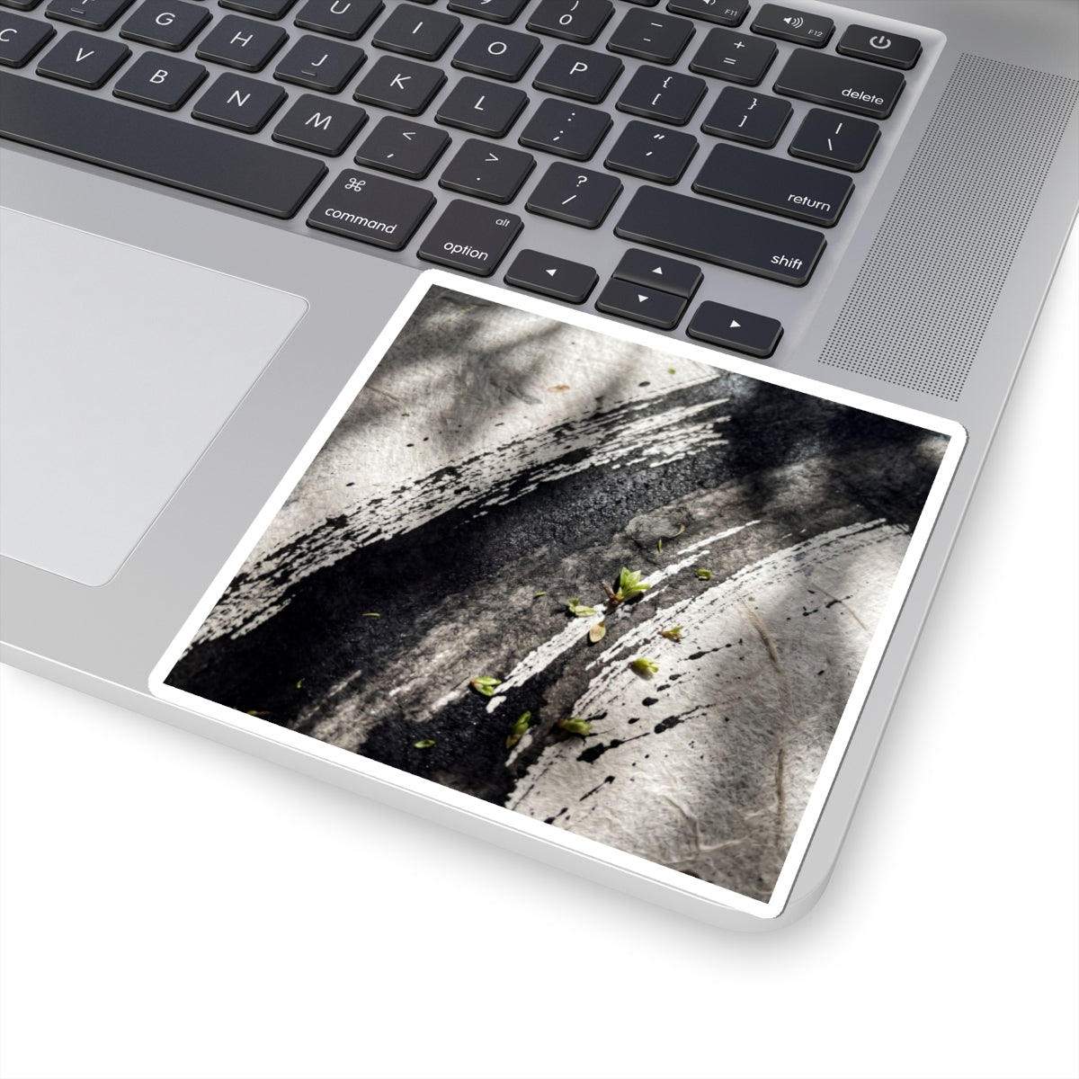 Wooden Bridge Sticker | Spring Dark Japandi Moody Minimal Art