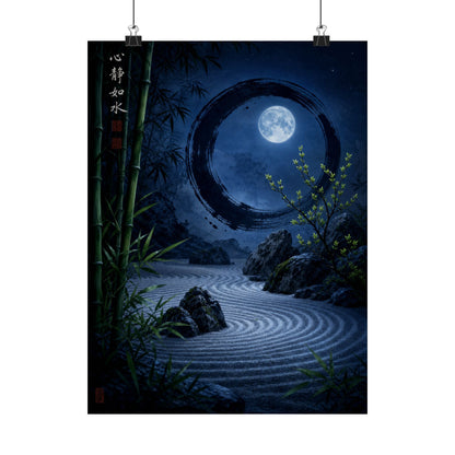 Fukinsei Rock Garden Wall Art Print - Zen Enso
