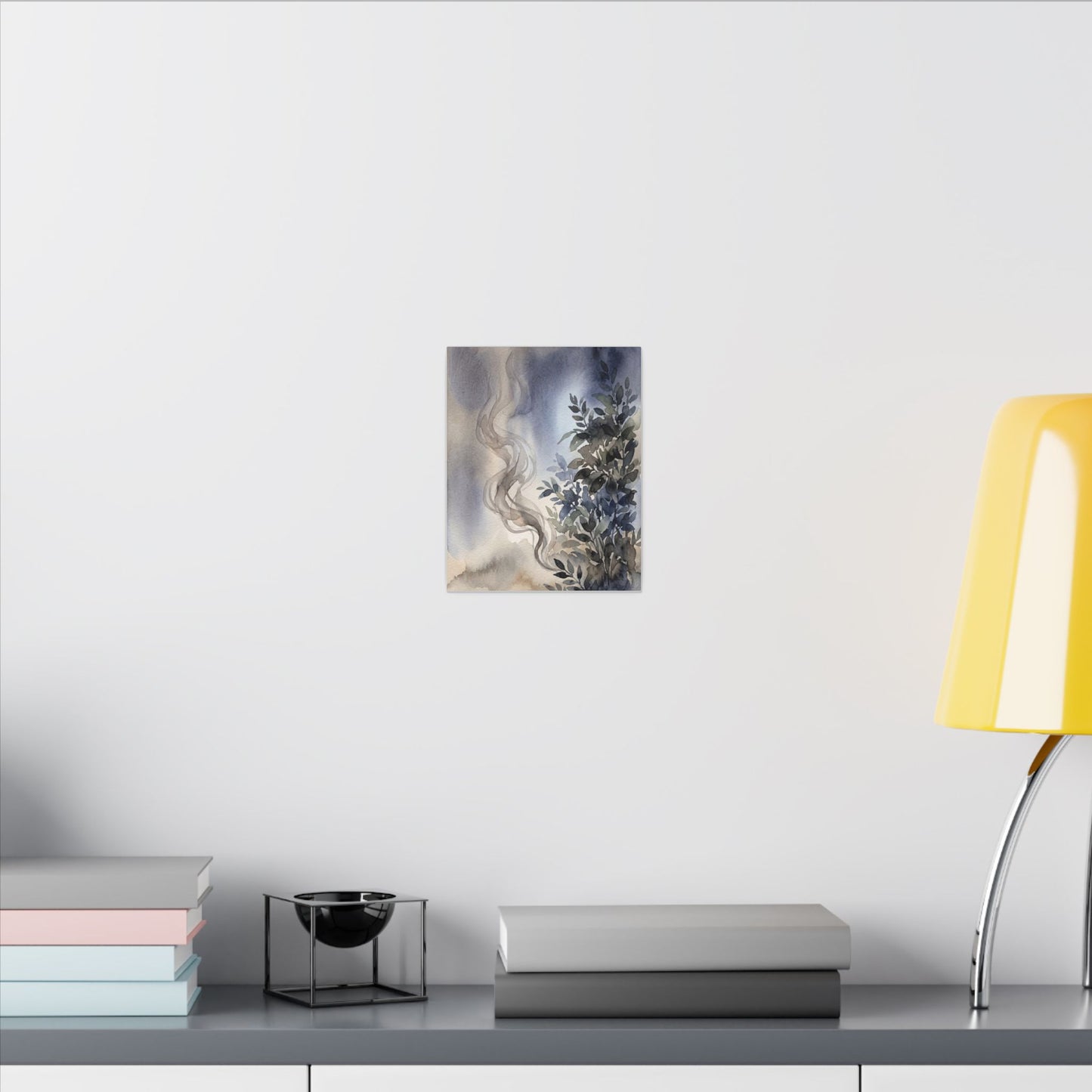 Incense Smoke Summer Canvas Art | Japandi Cozy Design