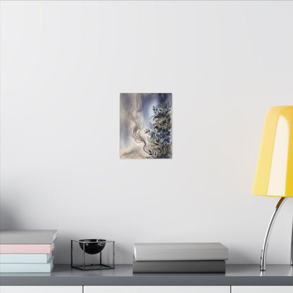 Incense Smoke Summer Canvas Art | Japandi Cozy Design