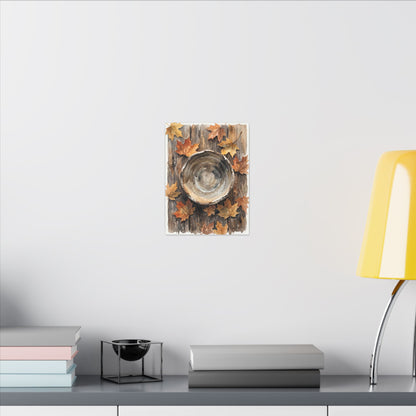 Ma Ceramic Bowl Canvas Art - Japandi Watercolor