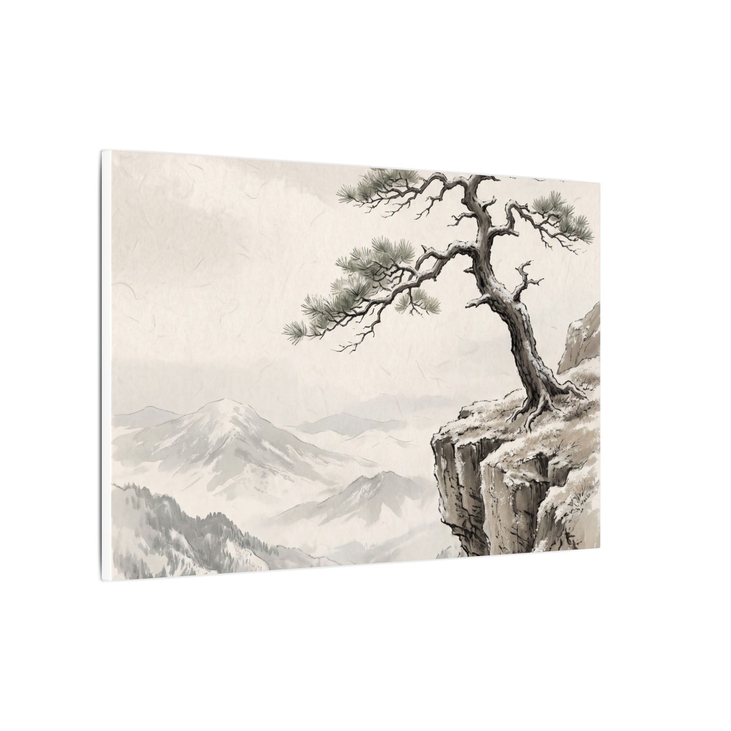 Seijaku Pine Tree Canvas Art - Japandi Japanese Pattern