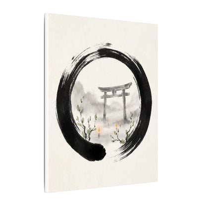 Spring Torii Gate Enso Canvas Art | Tranquil Decor