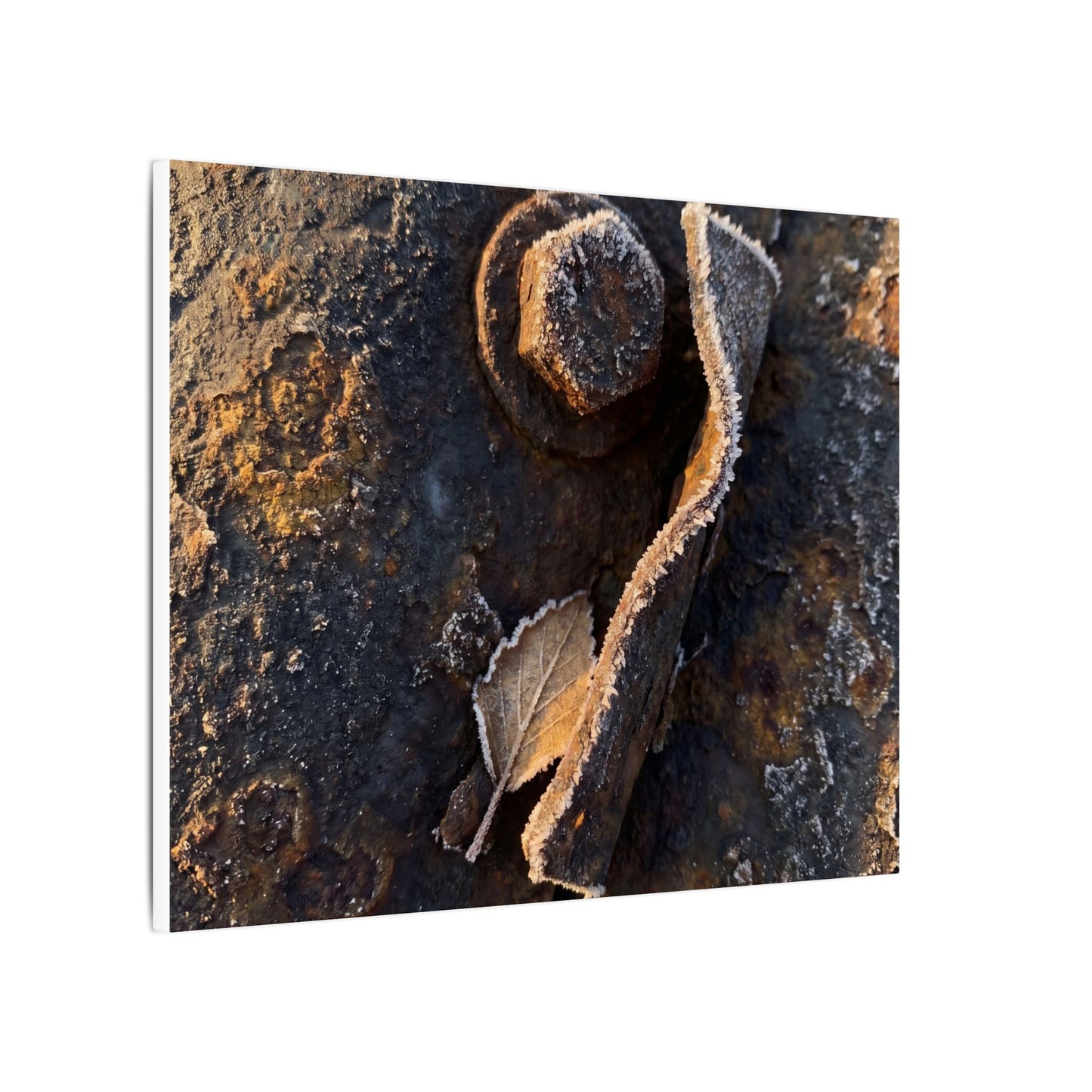 Moody Rust Patina Canvas Art - Moody Minimal Dark Japandi