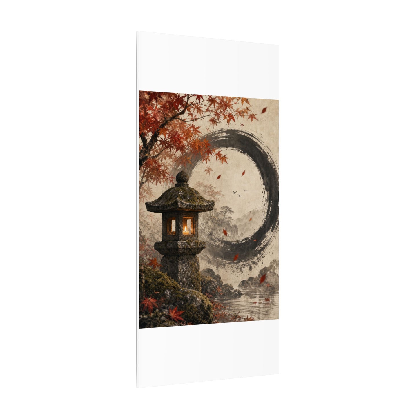 Ma Stone Lantern Canvas Art - Zen Enso